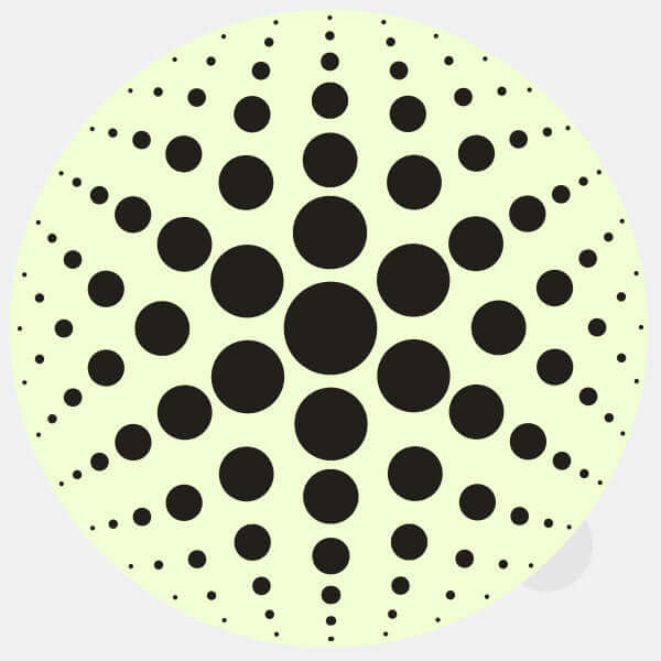 luminescent day Pattern Dots 3 reusable macbook sticker tabtag