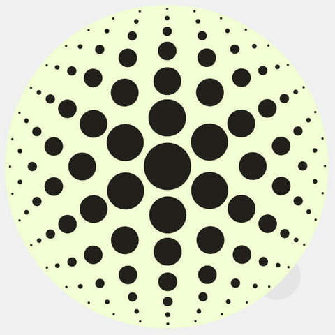 luminescent day "PatternDots3" reusable macbook sticker tabtag