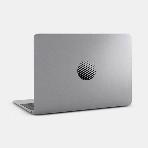 spacegray "line pattern 1" reusable macbook sticker tabtag on a laptop