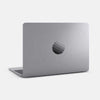 spacegray "line pattern 1" reusable macbook sticker tabtag on a laptop