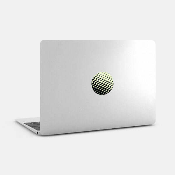 luminescent day Pattern Lines 2 reusable macbook sticker tabtag on a laptop
