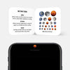 "Planet set" reusable privacy sticker sets CamTag on phone