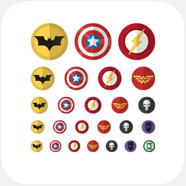 camera privacy sticker set with multi-size assortment for phones laptops tablets and desktops – Superheroes Set CamTag