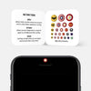 "superheroes set" reusable privacy sticker sets CamTag on phone by plugyou