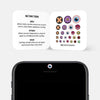 colorful "plugyou set" reusable privacy sticker sets CamTag on phone by plugyou