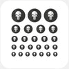 superheroes "Punisher" reusable privacy sticker set CamTag by plugyou on sale