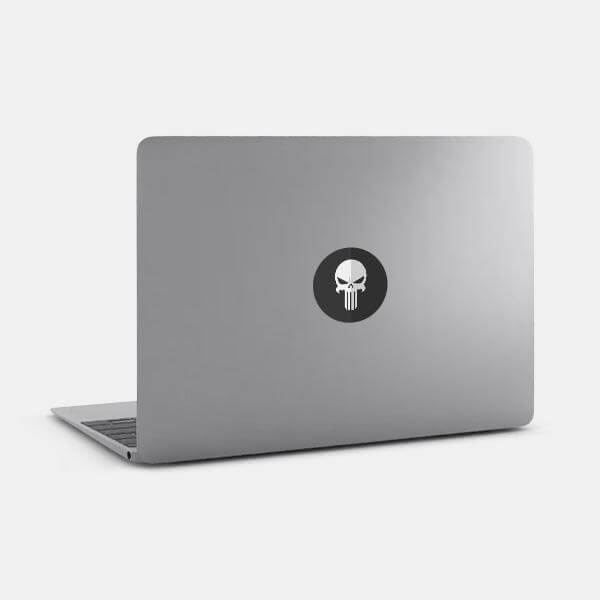 Punisher reusable macbook sticker tabtag on a mac by plugyou on sale