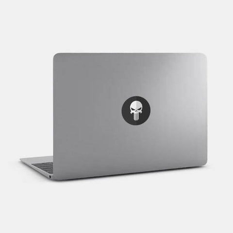 superheroes "Punisher" reusable macbook sticker tabtag on a mac by plugyou on sale