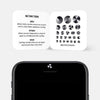 "black and white gradient set" reusable privacy sticker sets CamTag on phone