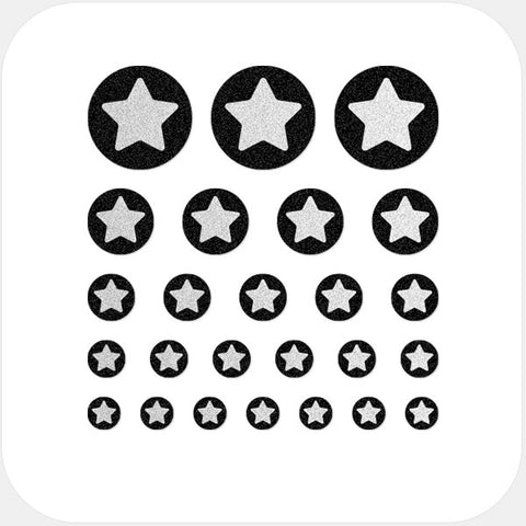 silver "Star" reusable privacy sticker set CamTag