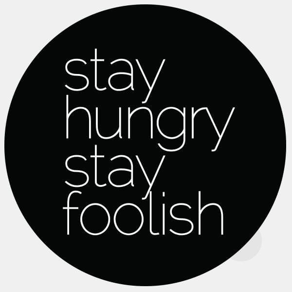 black stay hungry stay foolish reusable macbook sticker tabtag