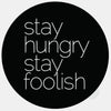 typographic "stay hungry stay foolish" tabtag reusable macbook sticker tabtag