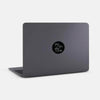 typographic "stay hungry stay foolish" tabtag reusable macbook sticker tabtag on a mac 