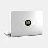 luminescent day "TakeYourPleasureSeriously" reusable macbook sticker tabtag on a laptop