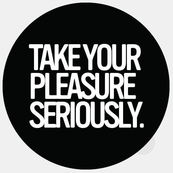 black take your pleasure seriously reusable macbook sticker tabtag