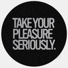 spacegray "take your pleasure seriously" reusable macbook sticker tabtag