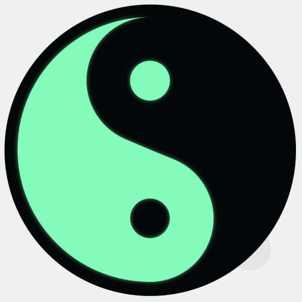 luminescent night yin & yang reusable macbook sticker tabtag