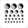 silver "YinYang" reusable privacy sticker set CamTag
