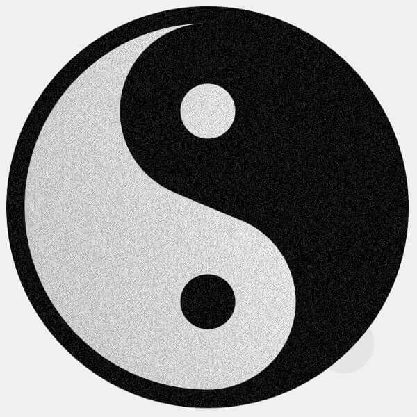 silver yin & yang reusable macbook sticker tabtag