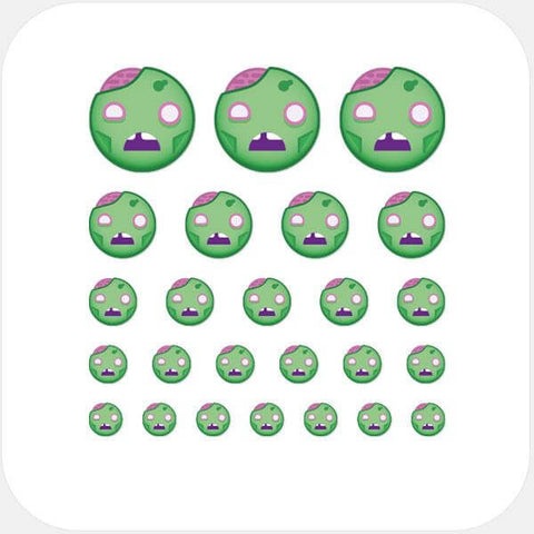colorful "zombie" reusable privacy sticker set CamTag by plugyou