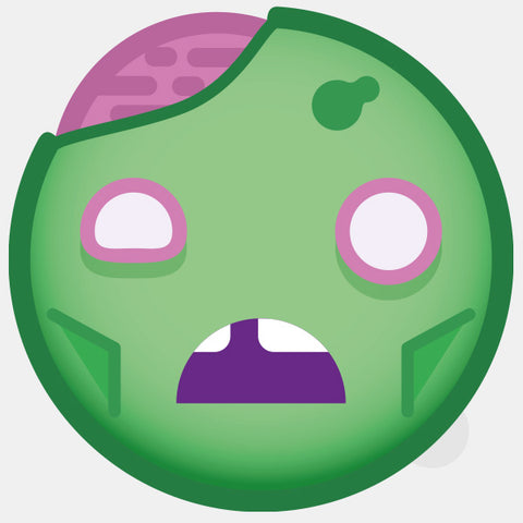 colorful "Zombie" reusable macbook sticker tabtag by plugyou on sale