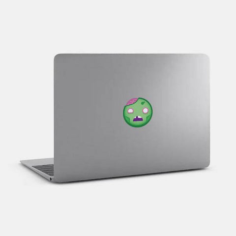 colorful "zombie" reusable macbook sticker tabtag on a mac by plugyou on sale