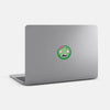 colorful "zombie" reusable macbook sticker tabtag on a mac by plugyou