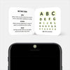 luminescent day "alphabet set" reusable privacy sticker sets CamTag on phone