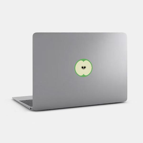 apple reusable macbook sticker tabtag on a laptop
