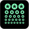 luminescent night "asterisk" reusable privacy sticker set CamTag
