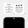silver "asterisk" reusable privacy sticker CamTag on phone