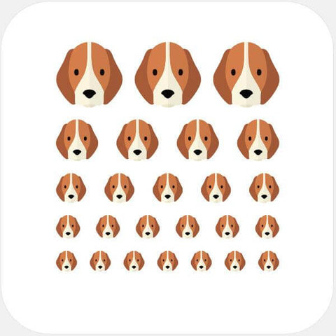 animals "beagle" reusable privacy sticker set CamTag