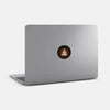 dark "buddha" tabtag reusable macbook sticker tabtag on a mac