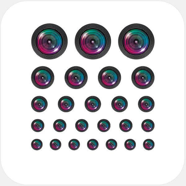 reusable webcam privacy sticker sheet with 25 pieces for laptops tablets and smartphones – Camera CamTag