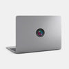 dark "camera" reusable macbook sticker tabtag on a mac