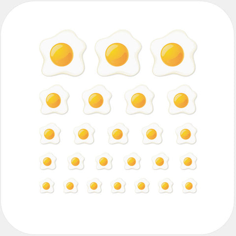 food "egg sunny side up" reusable privacy sticker set CamTag