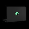 luminescent night "eye" reusable macbook sticker tabtag on a laptop
