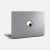"eye" reusable macbook sticker tabtag on a laptop