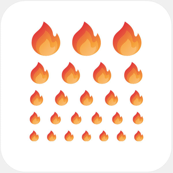 colorful "flame" reusable privacy sticker set CamTag