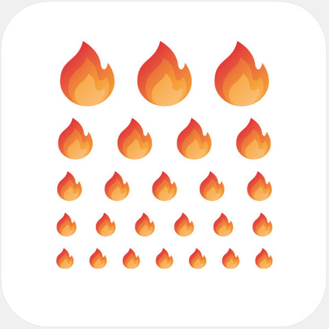 colorful "flame" reusable privacy sticker set CamTag