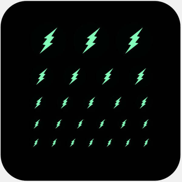 reusable camera blocker sticker set with 25 pieces in multiple sizes for phones laptops tablets and desktop computers – luminescent night Flash CamTag