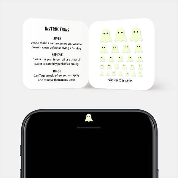 privacy sticker for smartphone front camera — luminescent day Ghost CamTag