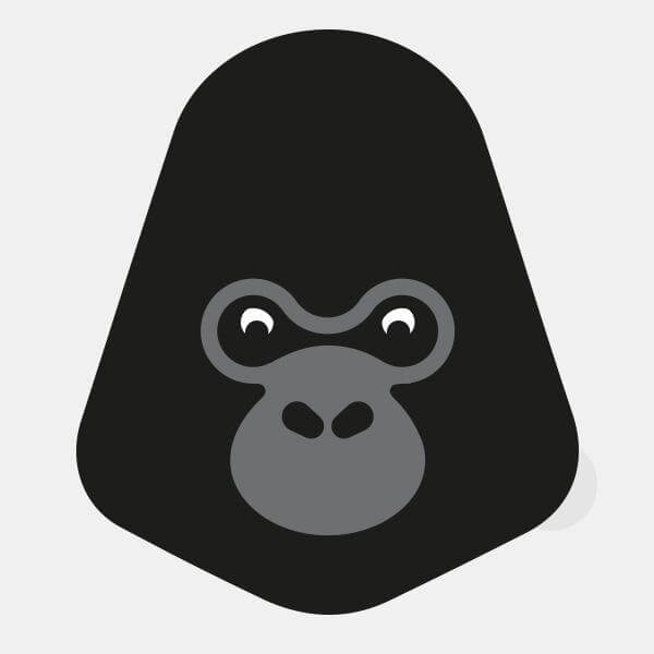 animals "gorilla" reusable macbook sticker tabtag