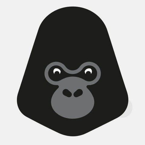 animals "gorilla" reusable macbook sticker tabtag