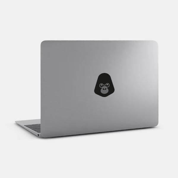 gorilla reusable macbook sticker tabtag on a laptop on sale
