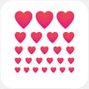colorful "heart" reusable privacy sticker set CamTag