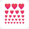 colorful "heart" reusable privacy sticker set CamTag