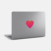 colorful "heart" reusable macbook sticker tabtag on a laptop