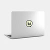 luminescent day "hi" reusable macbook sticker tabtag on a laptop on sale