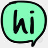 luminescent night "hi" reusable macbook sticker tabtag on sale